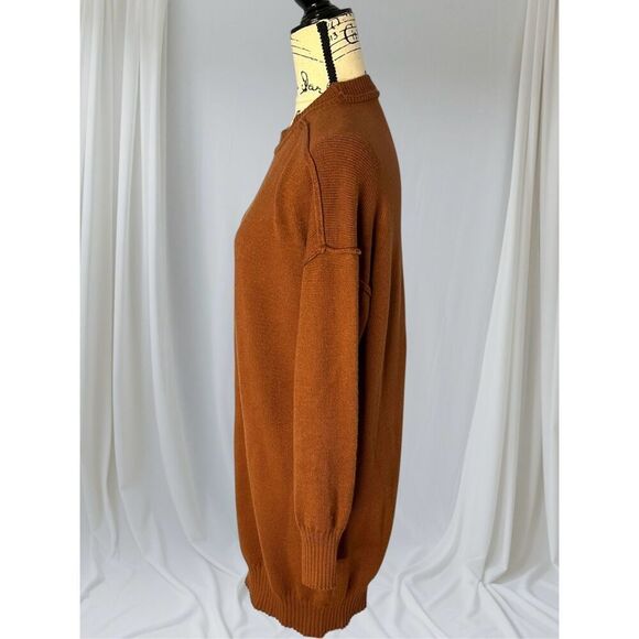 143 Story by Line Up Women’s M Crewneck LS Tunic Top in Pumpkin - Picture 3 of 11